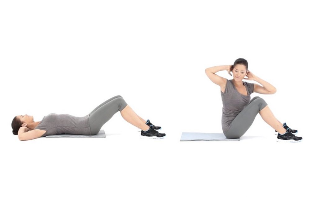 آموزش حرکت دراز نشست آرنج به زانو (Elbow-to-knee Situps)